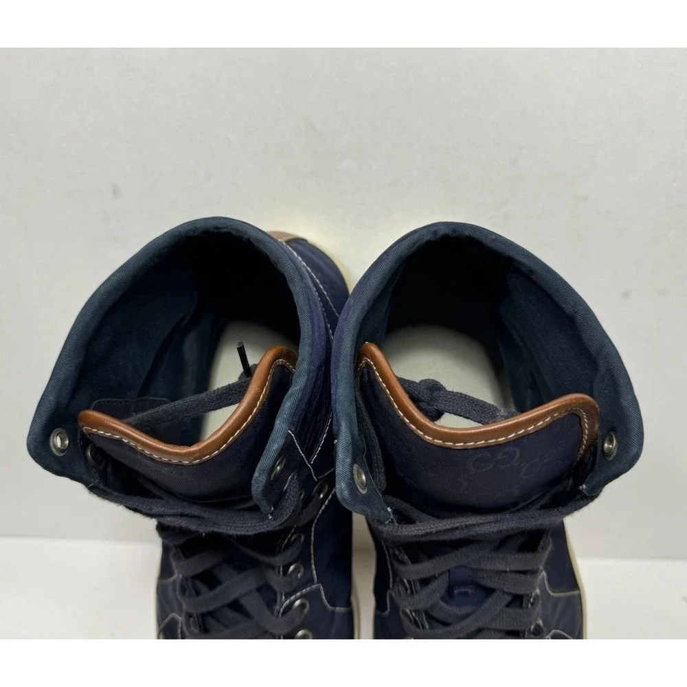 Gucci Guccissima GG Logo High Top Blue Shoes‎ Men's Size 10.5 US / 9.5 G